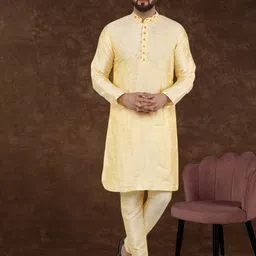 Moda Rapido Mandarin Collar Thread Work Kurta With Pyjamas-picture-48