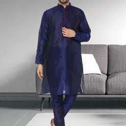 Moda Rapido Men Ethnic Motifs Embroidered Regular Thread Work Kurta with Pyjamas-picture-49