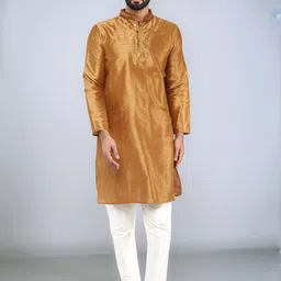 Moda Rapido Embroidered Mandarin Collar Thread Work Straight Kurta With Pyjamas-picture-18