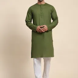 Moda Rapido Men Regular Pure Cotton Kurta with Pyjamas-picture-26