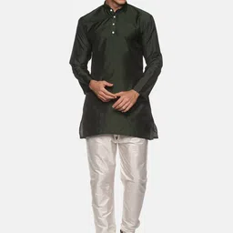 Sethukrishna Men Mandarin Collar Kurta with Churidar-picture-5