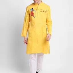DEVOILER Ethnic Motifs Printed Regular Kurta With Pyjamas-picture-42