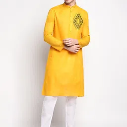 DEVOILER Ethnic Motifs Printed Kurta With Pyjamas-picture-48
