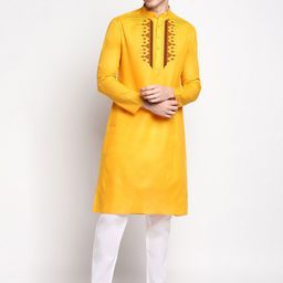 DEVOILER Ethnic Motifs Yoke Design Kurta With Trousers-picture-40