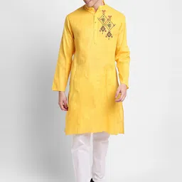 DEVOILER Ethnic Motifs Printed Kurta with Pyjamas-picture-53