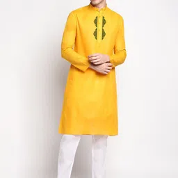 DEVOILER Yoke Design Ethnic Motifs Regular Kurta With Pyjamas-picture-51