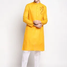 DEVOILER Ethnic Motif Printed Mandarin Collar Regular Kurta With Pyjama-picture-43