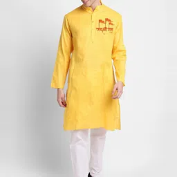 DEVOILER Ethnic Motifs Printed Mandarin Collar Kurta With Pyjamas-picture-55