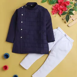 BAESD Boys Checked Kurta With Pyjama-image-52