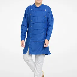 Jeetethnics Boys Blue Kurta with Pyjamas-picture-43