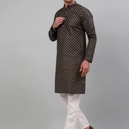 Jompers Ethnic Motifs Printed Straight Kurta With Pyjamas-picture-6