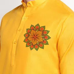 DEVOILER Ethnic Motifs Printed Kurta with Pyjamas image 3