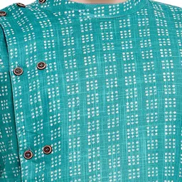 BAESD Boys Abstract Printed Band Collar Kurta With Pyjamas image 5