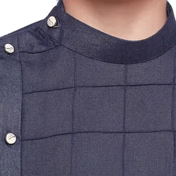 BAESD Boys Checked Regular Kurta with Pyjamas image 3