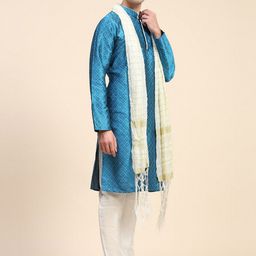 Moda Rapido Men Regular Kurta with Pyjamas & With Dupatta image 5