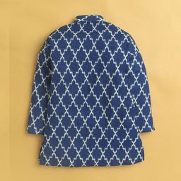 BAESD Boys Geometric Printed Kurta With Pyjamas image 2