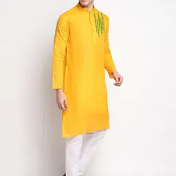 DEVOILER Ethnic Motifs Printed Regular Kurta With Pyjamas image 4