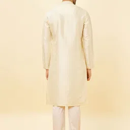 Manyavar Woven Design Regular Kurta With Pyjamas image 4