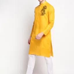 DEVOILER Ethnic Motifs Printed Regular Kurta With Pyjamas image 3