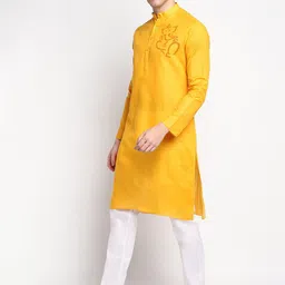 DEVOILER Ethnic Motifs Printed Regular Kurta With Pyjamas image 3