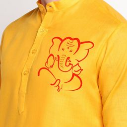 DEVOILER Ethnic Motifs Printed Regular Kurta With Pyjamas image 4