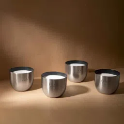 seva home Heirloom Set Of 4 Metal Candles-picture-18