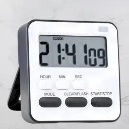 Digital White Clock-13