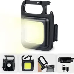 LED Rechargeable Keychain Mini Flashlight 4 Light Modes Portable Pocket Light 4 hrs Torch Emergency Light-27