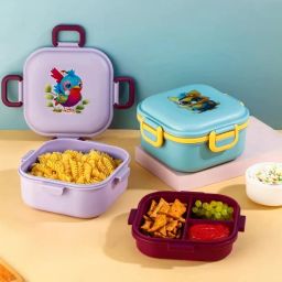 Quick Bite Lunch Box for Kids, BPA Free Lunch Box for School, Office and Collage 3 Containers Lunch Box-image-47
