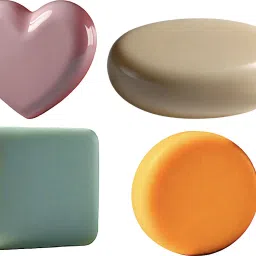 grih soukhya 4 Slots Multishape(Heart, Square, Oval, Round) Silicone Mould For Soap, Ice tray Green Silicone Ice Cube Tray image 4