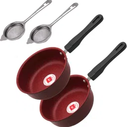 Superior Quality Nonstick Frying Pan & Tea Stainer, Sauce Pan 17 cm diameter 1 L capacity-image-7