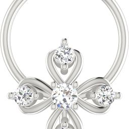 avsar Avantika 18kt Diamond White Gold Nose Wire-image-20