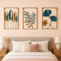Wall Art Home Metal Wall Hanging Decoration for Living Room Frame Wall Hanging Pack of 3-picture-22