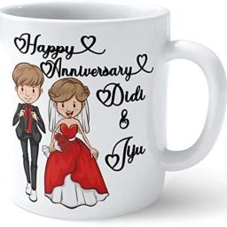 HAPPY ANNIVERSARY DIDI AND JIJU MUG Ceramic Coffee Mug-image-4