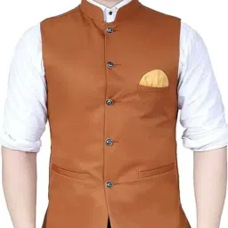 Men Self Design Nehru Jacket-image-27
