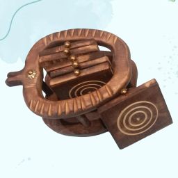 Wood Six Decor Bar Rustic Coasters Serving Set-image-90