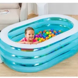 Stores Inflatable Oval Whale Fun Pool for Kids With Pump Inflatable Swimming Pool-2