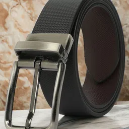 CRUSSET Men Textured Leather Formal Belt-image-80