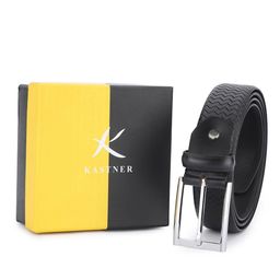 Kastner Men Textured Leather Formal Belt-image-6