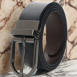 CRUSSET Men Textured Leather Reversible Formal Belt-image-51