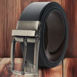 CRUSSET Textured Leather Reversible Formal Belt-image-82