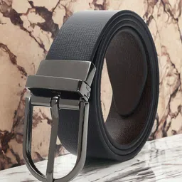 CRUSSET Men Textured Leather Reversible Formal Belt-image-56
