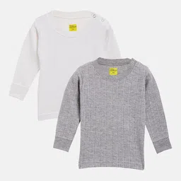NEVA Kids Pack Of 2 Ribbed Cotton Thermal Top-picture-39