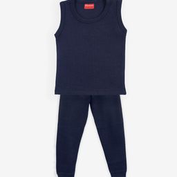 Kanvin Boys Navy Blue Solid Thermal Set-image-92