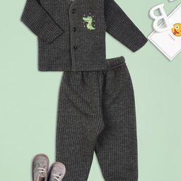 MeeMee Infant Printed Ribbed Cotton Thermal Set-image-2
