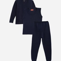 Kanvin Boys Navy Blue Thermal Set-image-80
