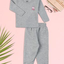 MeeMee Infant Cotton Chest Print Thermal Set-40