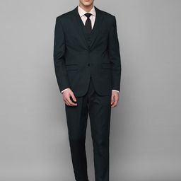 Allen Solly Men Single Breasted Slim Fit 3-Peice Formal Suit-image-46