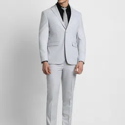 Peter England Elite Slim-Fit Single-Breasted Two-Piece Formal Suit-29