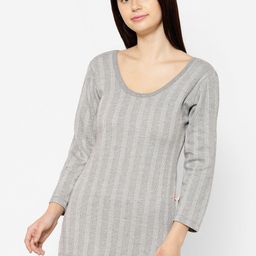 mack jonney VIMAL JONNEY Women Grey Striped Thermal Top-picture-35